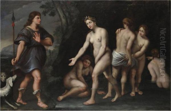 Diana E Atteone Oil Painting by Domenico Zampieri (Domenichino)