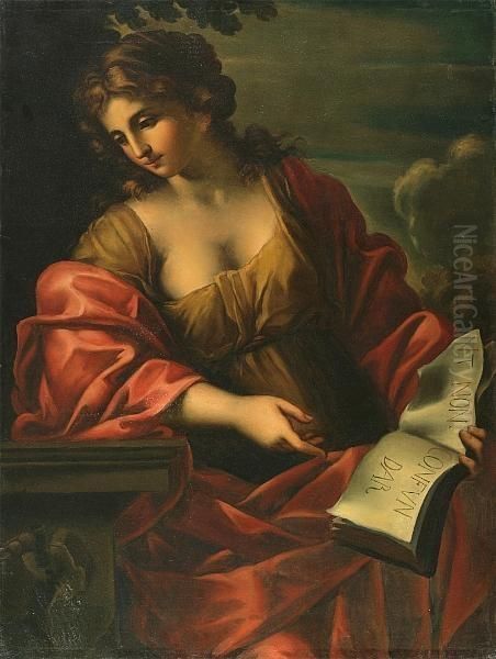 Sibyl Oil Painting by Domenico Zampieri (Domenichino)