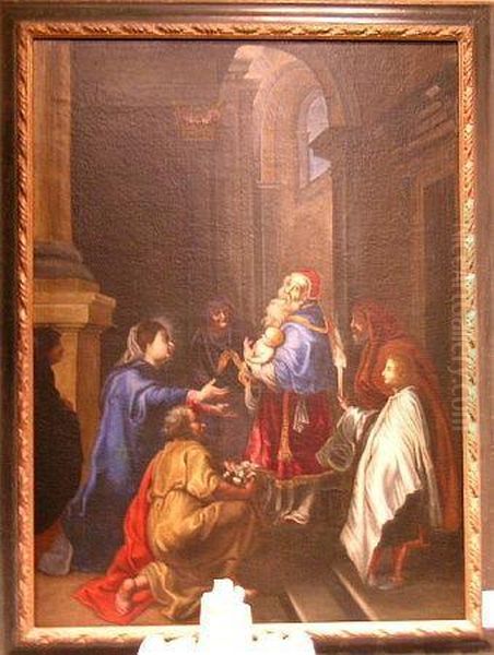 The Presentation In The Temple Oil Painting by Domenico Zampieri (Domenichino)