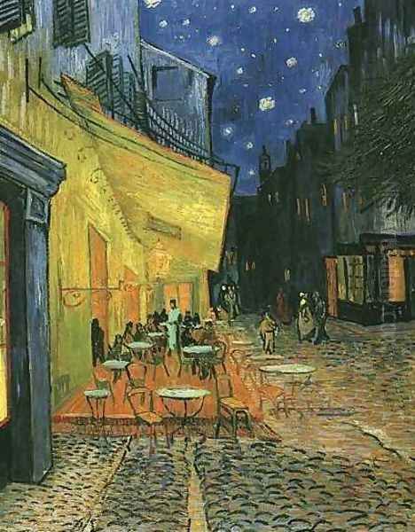 The Cafe Terrace On The Place Du Forum Arles At Night Oil Painting by Vincent Van Gogh