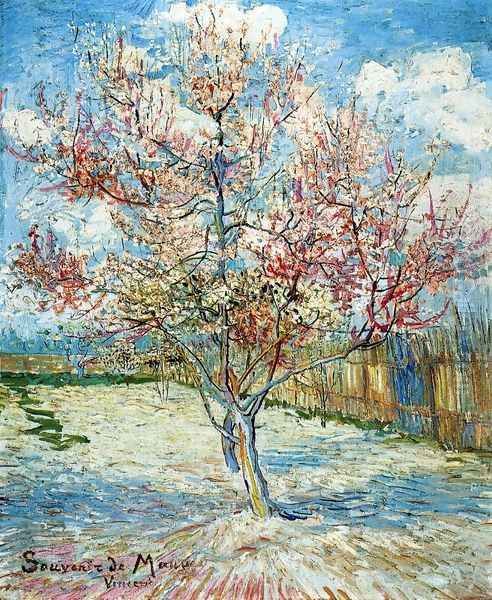 Peach Trees in Blossom Oil Painting by Vincent Van Gogh