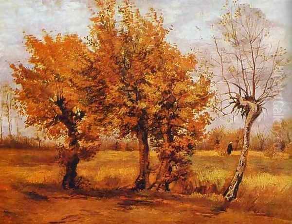 Paysage d'automne 1884 Oil Painting by Vincent Van Gogh