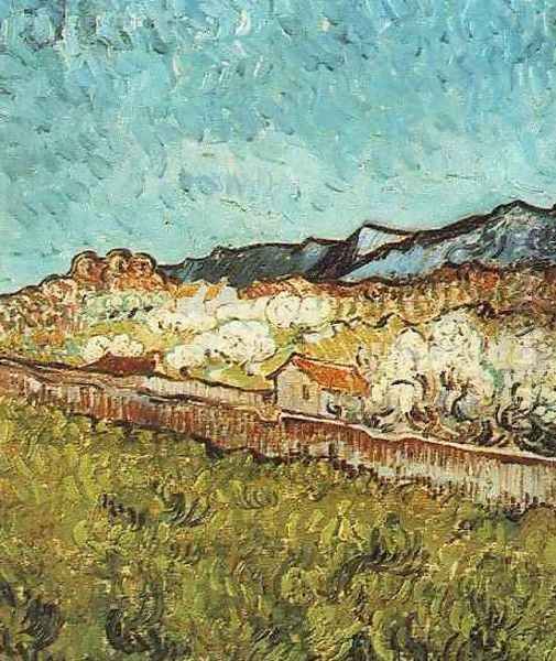 At The Foot Of The Mountains Oil Painting by Vincent Van Gogh