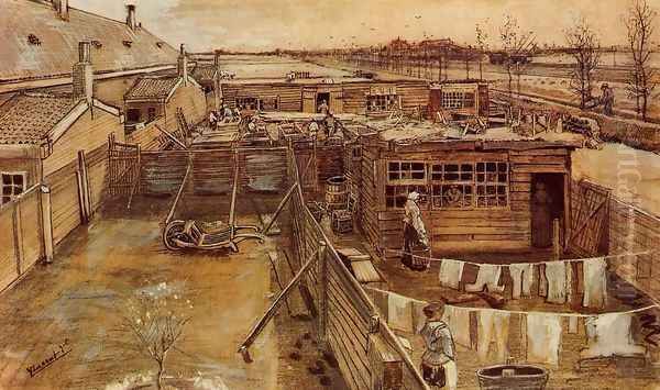 Carpenter's Workshop, Seen from the Artist's Studio Oil Painting by Vincent Van Gogh