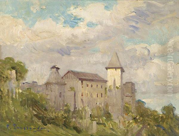 Castello Sul Lago Oil Painting by Giovanni Zangrando