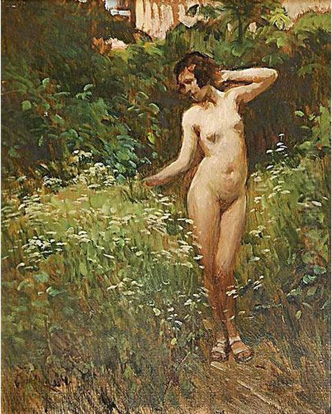 Nuda Nel Verde Oil Painting by Giovanni Zangrando