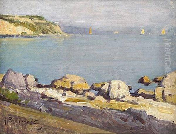 Trieste, Veduta Verso Il Mare Oil Painting by Giovanni Zangrando