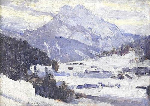 Neve Tra I Monti Oil Painting by Giovanni Zangrando