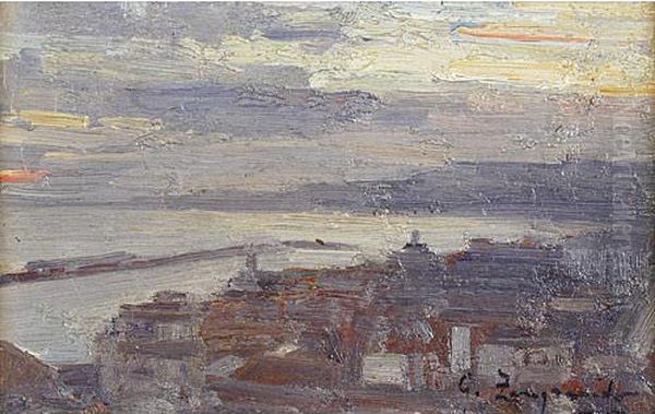 Veduta Di Trieste Dall'alto Oil Painting by Giovanni Zangrando