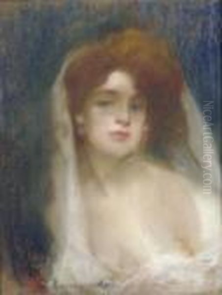 Ragazza Dai Capelli Rossi Oil Painting by Giovanni Zangrando