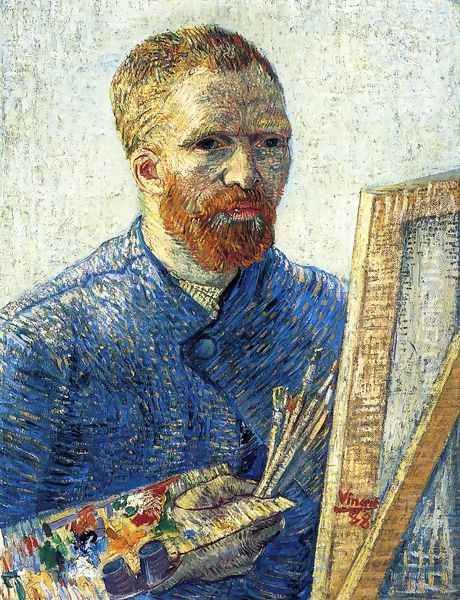 Self Portrait In Front Of The Easel Oil Painting by Vincent Van Gogh