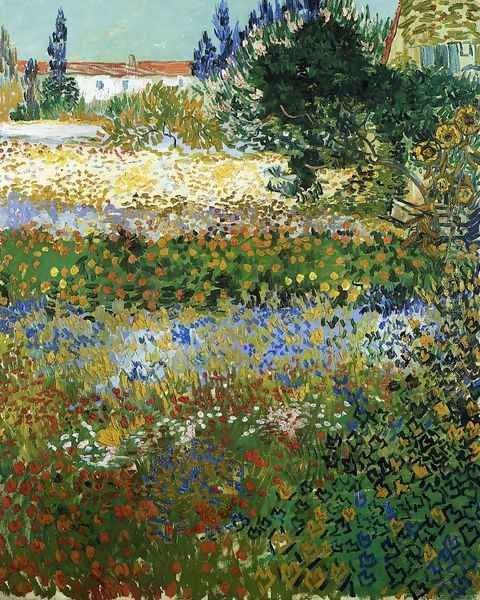 Garden with Flowers I Oil Painting by Vincent Van Gogh