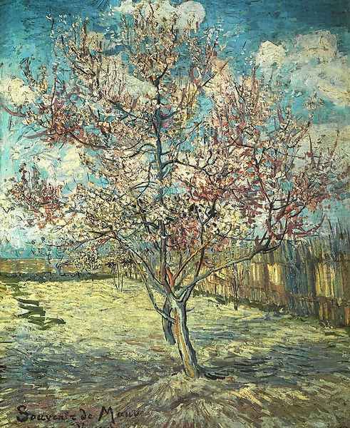 Pink Peach Tree In Blossom (Reminiscence Of Mauve) Oil Painting by Vincent Van Gogh