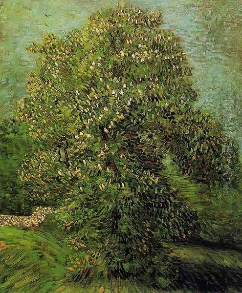 Chestnut Tree In Blossom II Oil Painting by Vincent Van Gogh