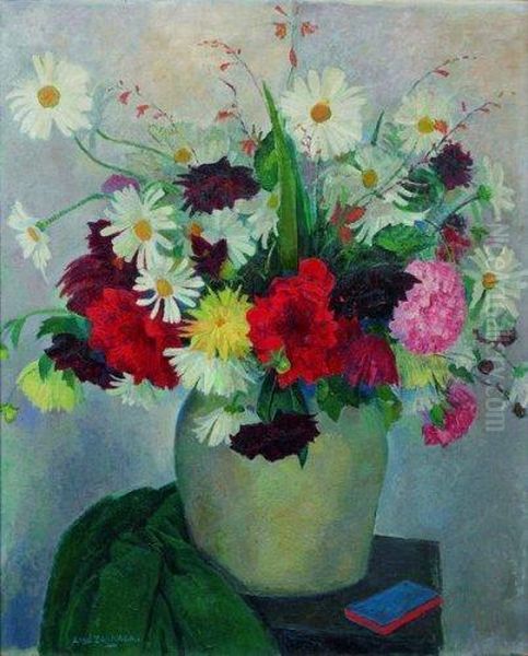 Fleurs Des Champs Oil Painting by Angel Zarraga Arguelles