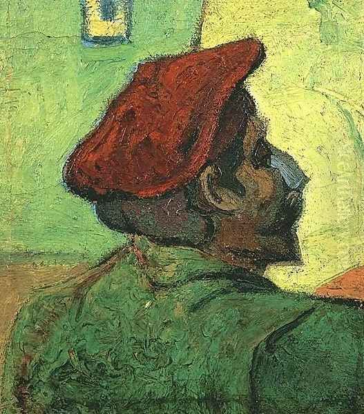 Paul Gauguin (Man In A Red Beret) Oil Painting by Vincent Van Gogh