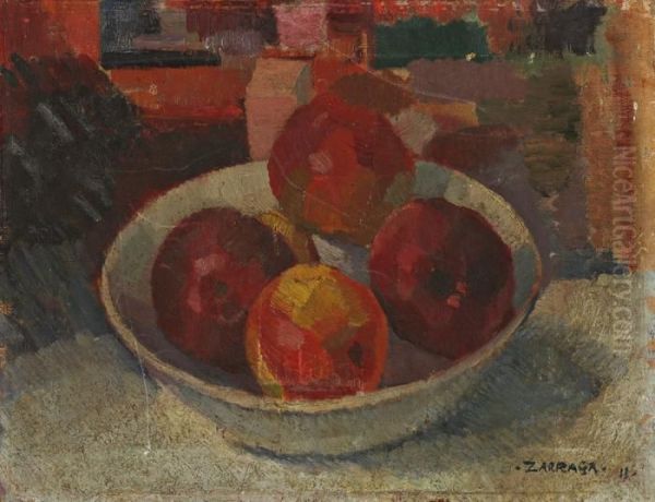 Nature Morte Aux Pommes Oil Painting by Angel Zarraga Arguelles