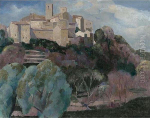 Landscape In Provence Oil Painting by Angel Zarraga Arguelles