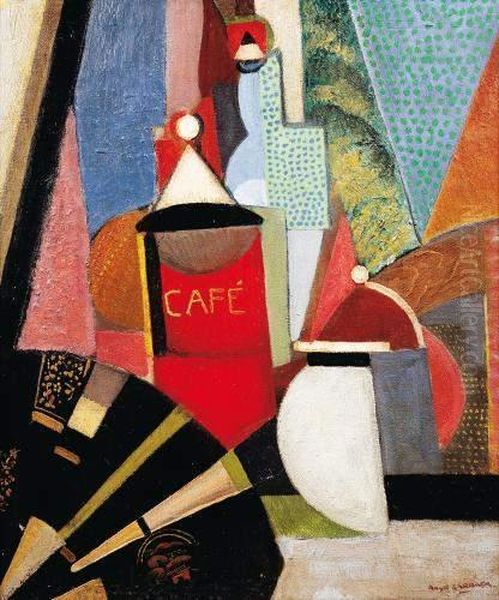 Nature Morte Au Pot De Cafe. Circa 1916 Oil Painting by Angel Zarraga Arguelles