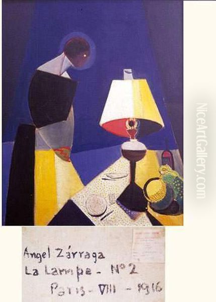 La Lampe - No. 2 Oil Painting by Angel Zarraga Arguelles