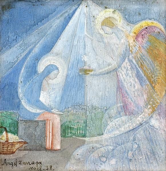 The Annunciation Oil Painting by Angel Zarraga Arguelles