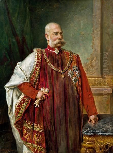 Kaiser Franz Joseph I. Von Osterreich Oil Painting by Hans Zatzka