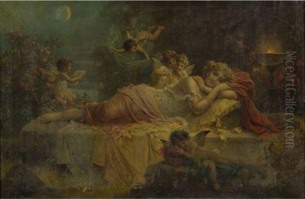 Sweet Dreams Oil Painting by Hans Zatzka