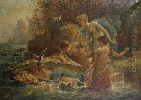 The Birth Of Venus Oil Painting by Hans Zatzka