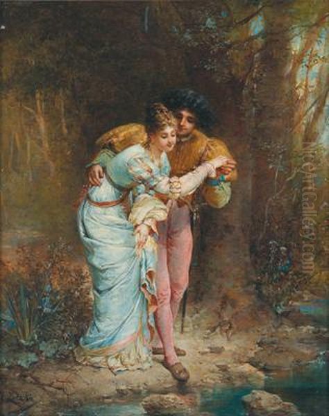 Parchen Oil Painting by Hans Zatzka