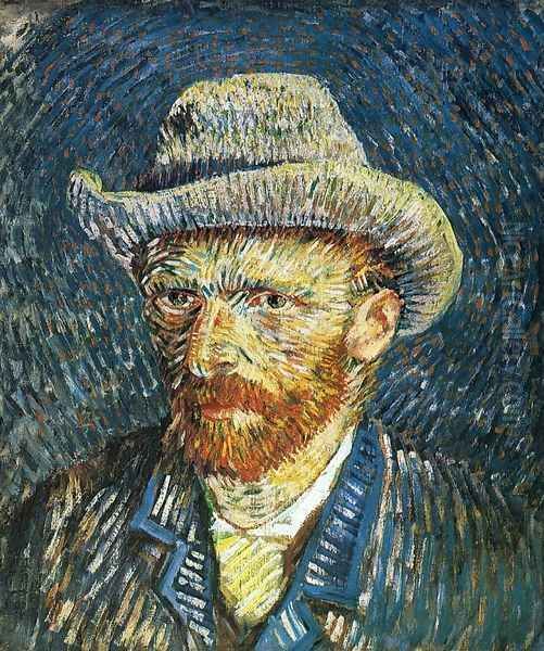 Self Portrait with Felt Hat Oil Painting by Vincent Van Gogh