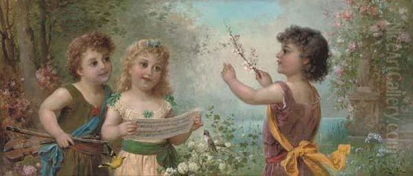 The Song Of Spring Oil Painting by Hans Zatzka