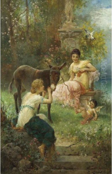 Pastorale Oil Painting by Hans Zatzka