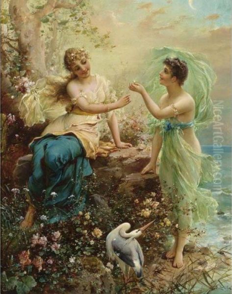 'abendzauber' Oil Painting by Hans Zatzka