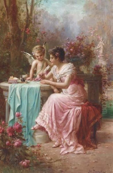 The Love Letter Oil Painting by Hans Zatzka