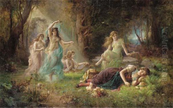 The Sleeping Beauty Oil Painting by Hans Zatzka