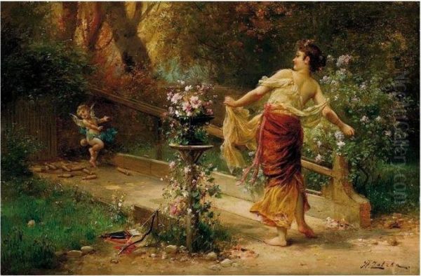 Skittles Oil Painting by Hans Zatzka