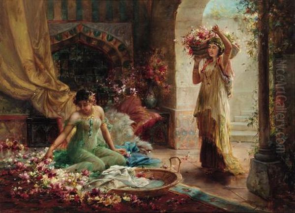 The Perfume Makers Oil Painting by Hans Zatzka