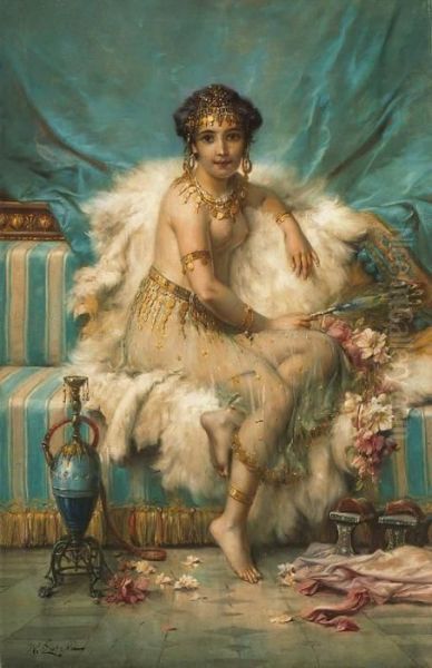 The Odalisque Oil Painting by Hans Zatzka