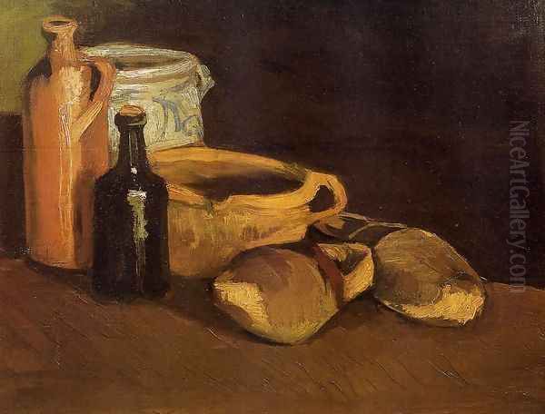 Still Life With Clogs And Pots Oil Painting by Vincent Van Gogh