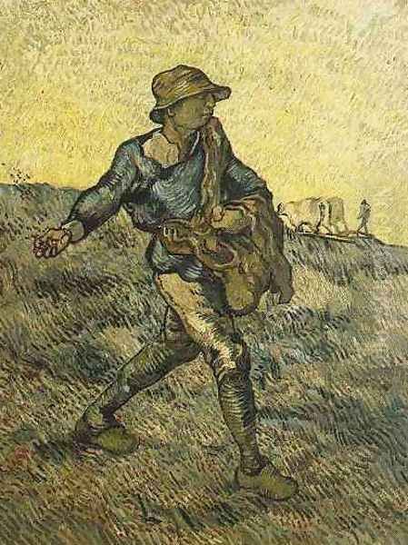 Sower The (after Millet) Oil Painting by Vincent Van Gogh