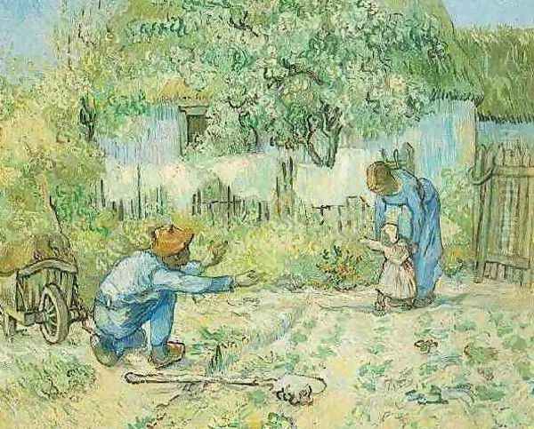 First Steps (after Millet) Oil Painting by Vincent Van Gogh