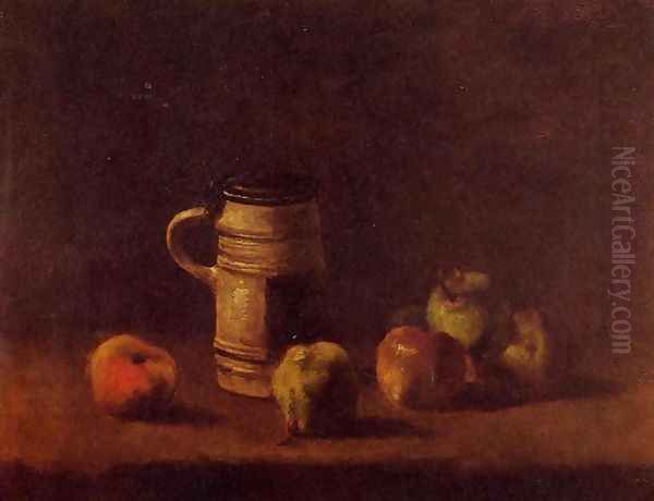 Still Life With Beer Mug And Fruit Oil Painting by Vincent Van Gogh