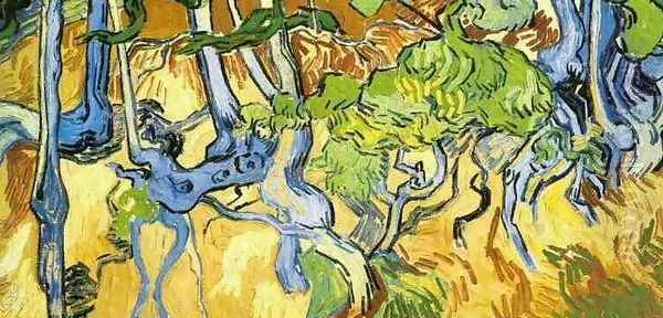 Tree Roots And Trunks Oil Painting by Vincent Van Gogh