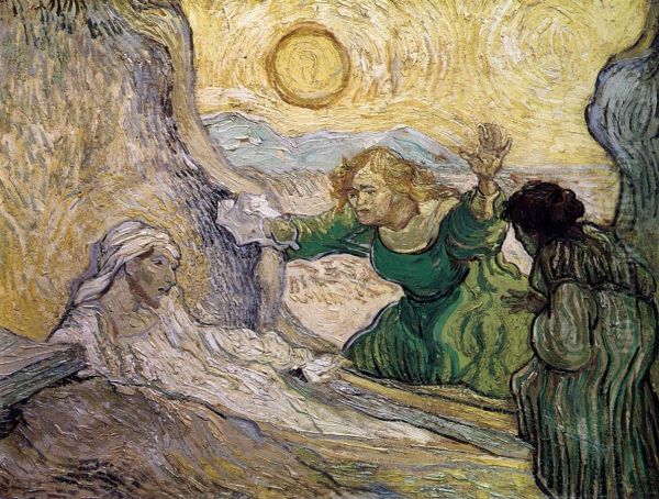 The Raising Of Lazarus (after Rembrandt) Oil Painting by Vincent Van Gogh