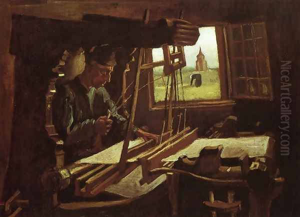 Weaver Near An Open Window Oil Painting by Vincent Van Gogh