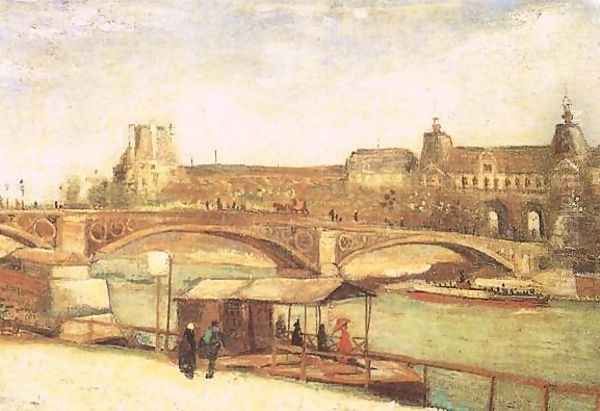 The Pont Du Carrousel And The Louvre Oil Painting by Vincent Van Gogh