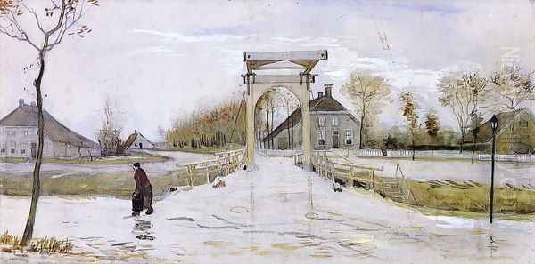 Drawbridge in Nieuw-Amsterdam Oil Painting by Vincent Van Gogh