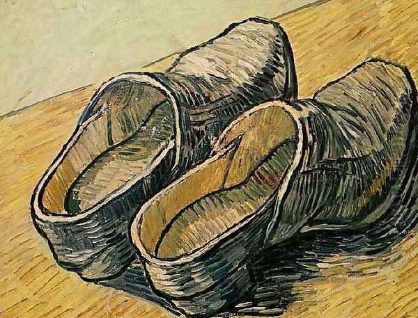 Pair Of Leather Clogs A Oil Painting by Vincent Van Gogh