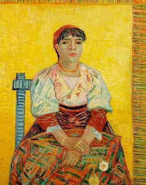 Italian Woman (Agostina Segatori?) Oil Painting by Vincent Van Gogh