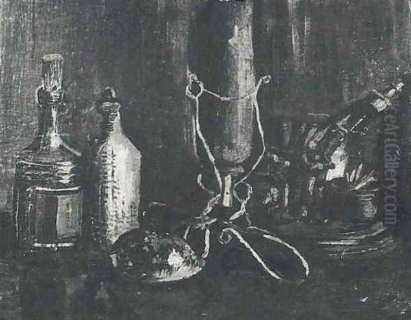 Still Life With Bottles And A Cowrie Shell Oil Painting by Vincent Van Gogh